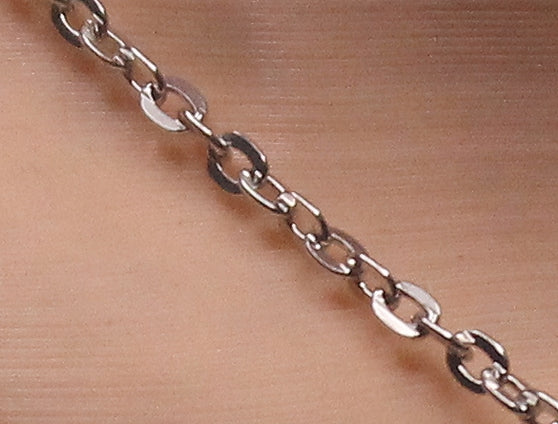 Rhodium Heart Necklace