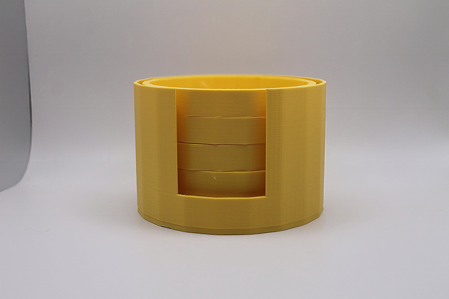 Yellow Holder With five Coasters