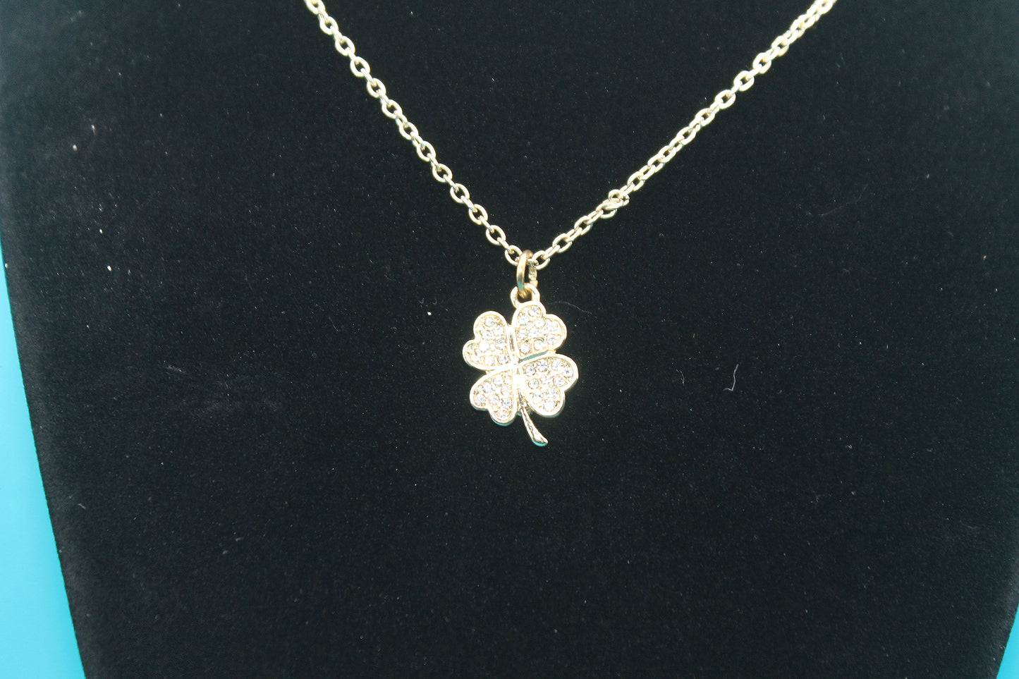 four-Leaf Rhinstone Necklace