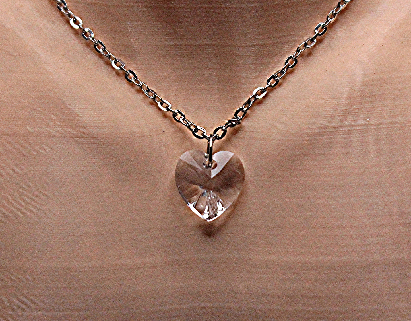 Rhodium Heart Necklace