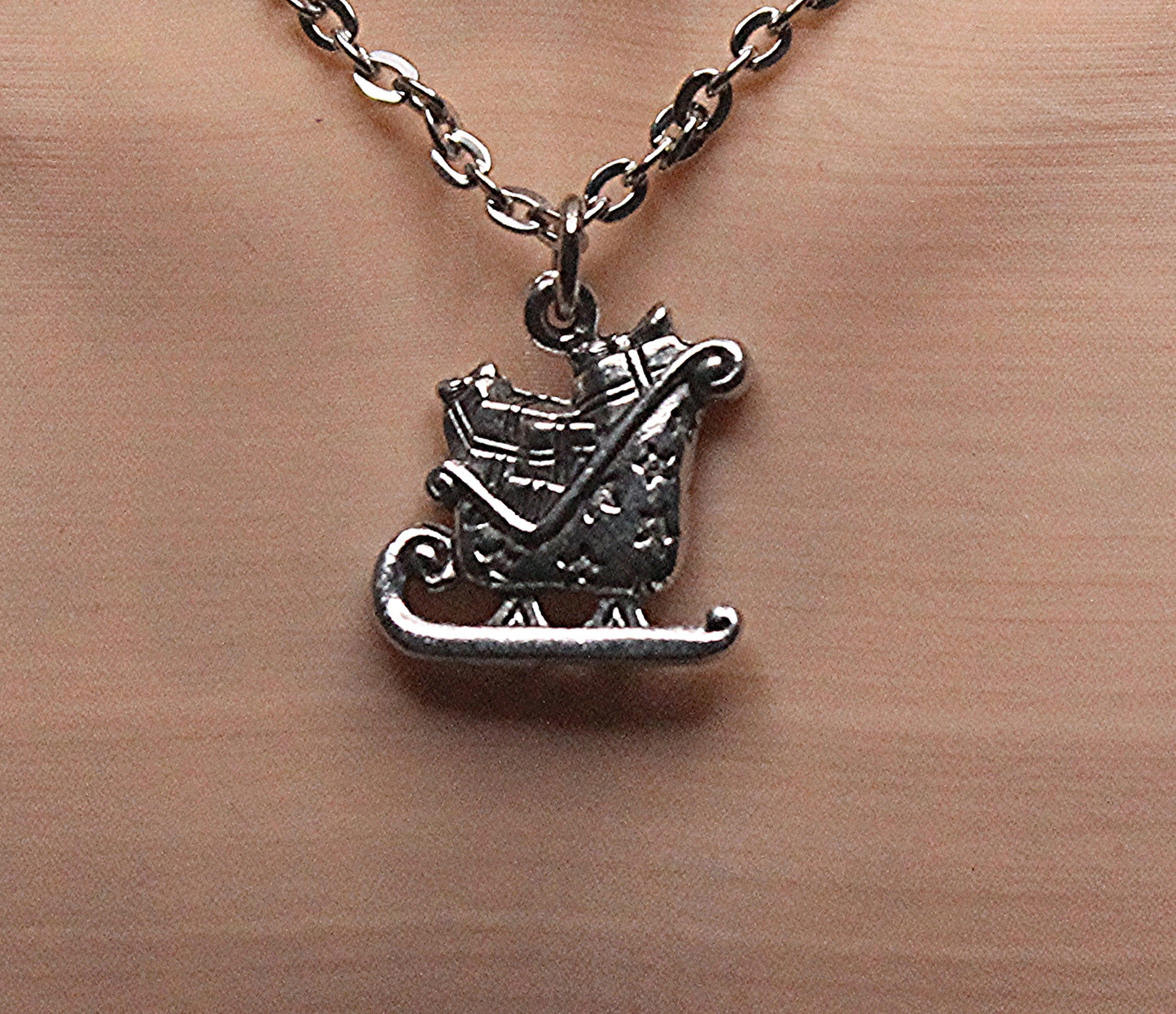 Santa Sleigh Necklace
