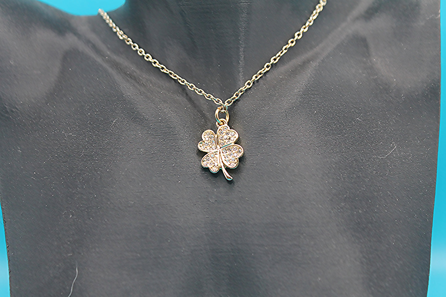 four-Leaf Rhinstone Necklace