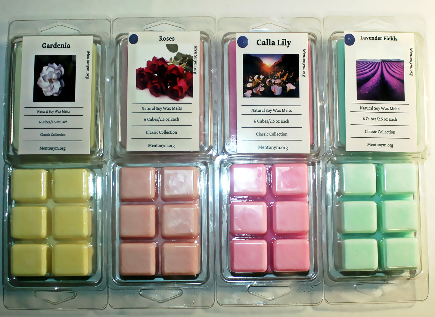 4 Pack Floral Scented Cube