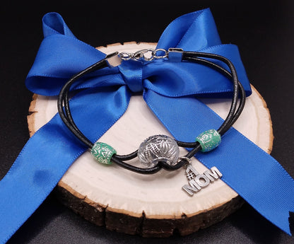 Mom Leather Bracelet