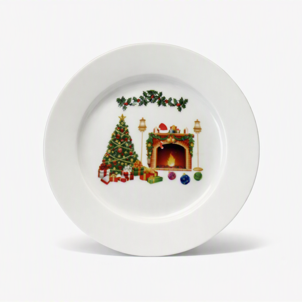 8‑Piece Christmas Ceramic Dinnerware Set for Four