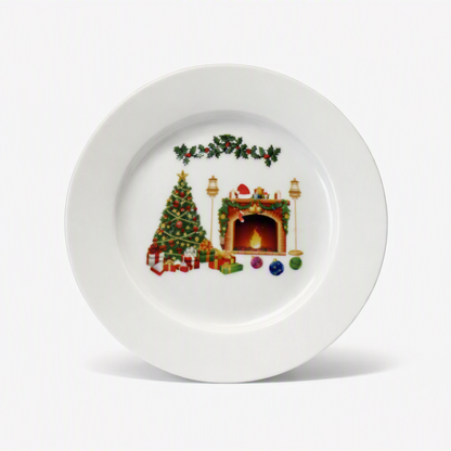 8‑Piece Christmas Ceramic Dinnerware Set for Four