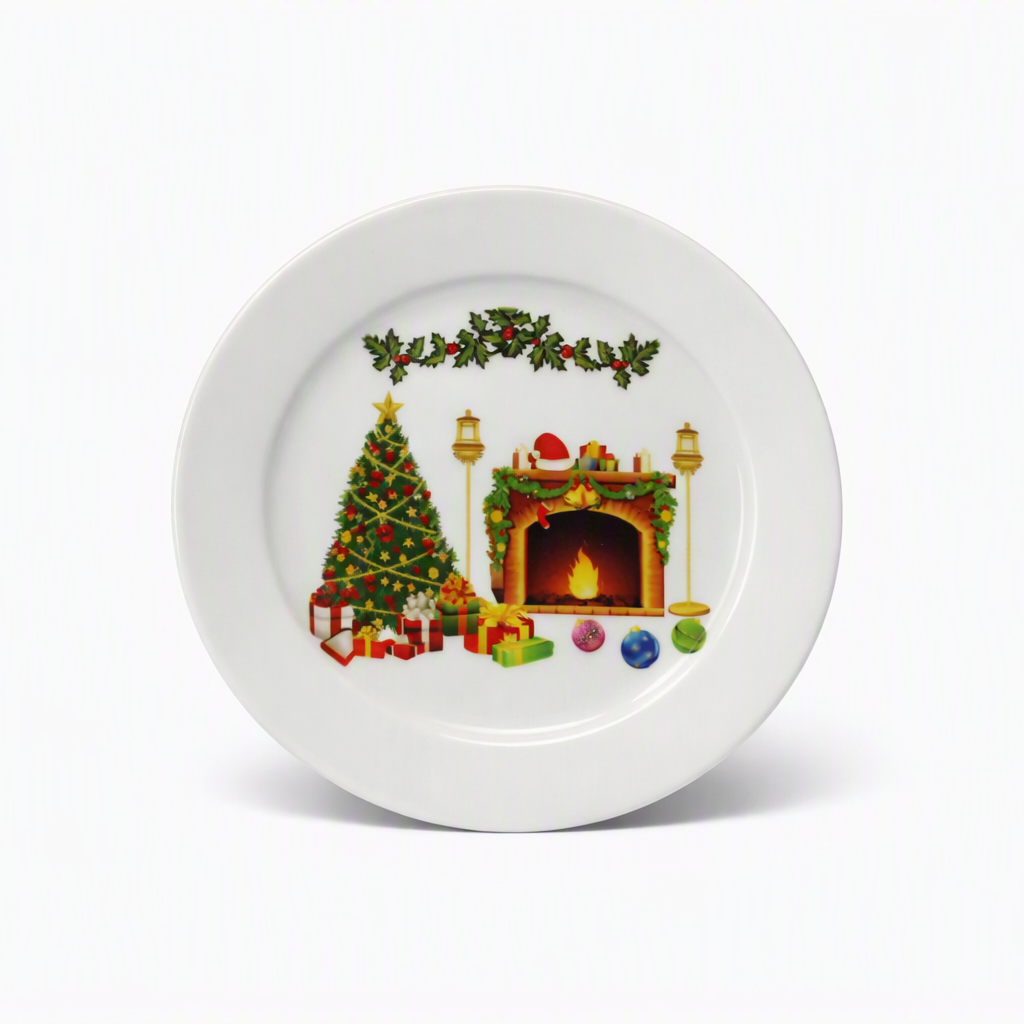 8‑Piece Christmas Ceramic Dinnerware Set for Four