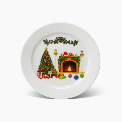 8‑Piece Christmas Ceramic Dinnerware Set for Four