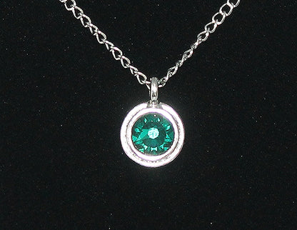 Green Circle With Silver Ring