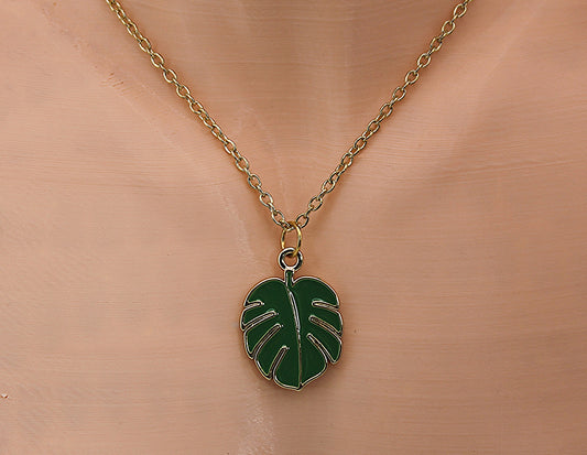 Green Leaf Necklace