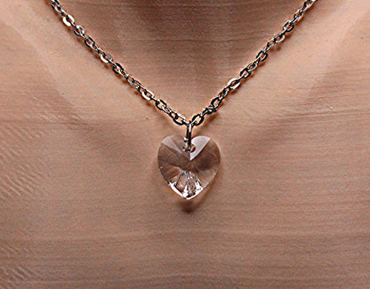 Rhodium Heart  Necklace