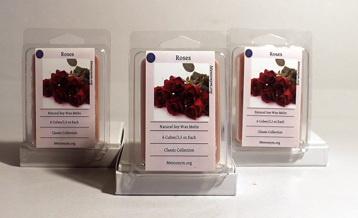 3 pack Roses Wax Melts Scented Cubes