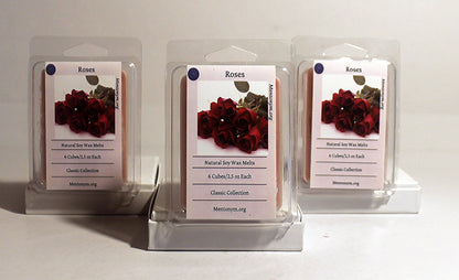 3 pack Roses Wax Melts Scented Cubes