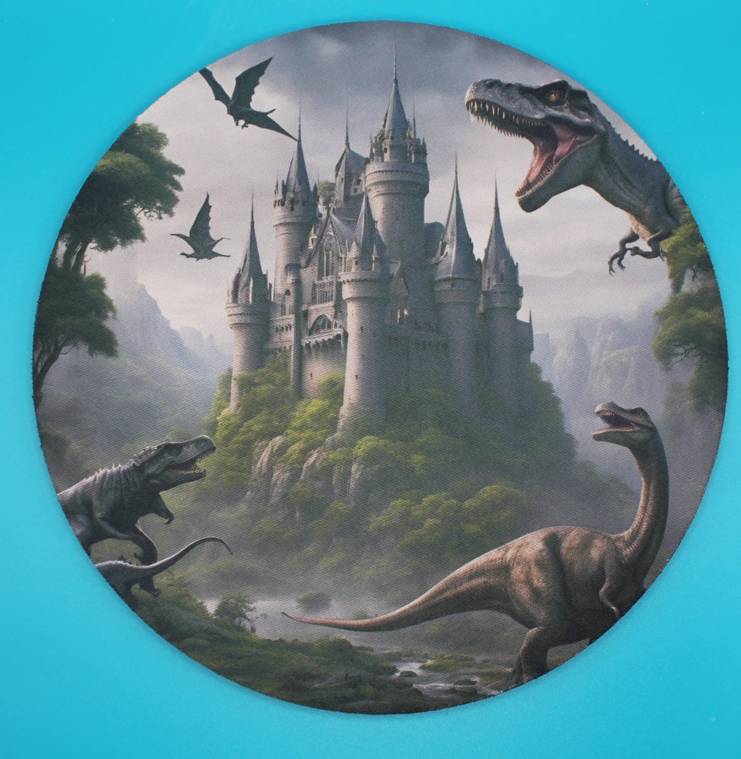 Castle & Dinosaurs Mousepad