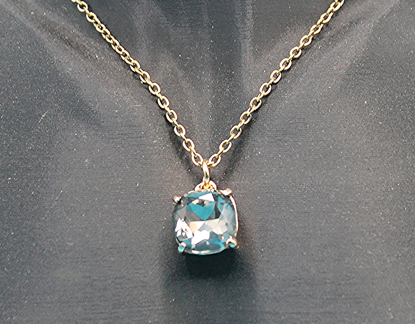 Clear Square Crystal Necklace