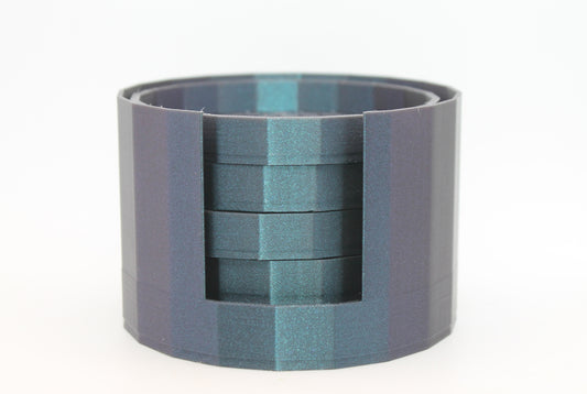 Burnt Titanium Holder With five Coasters