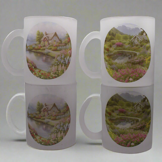 4 Pack Cottage Mugs
