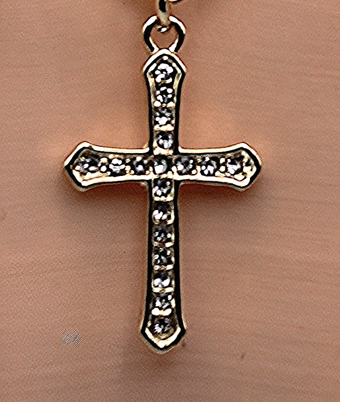 Rhinestone Cross Charm