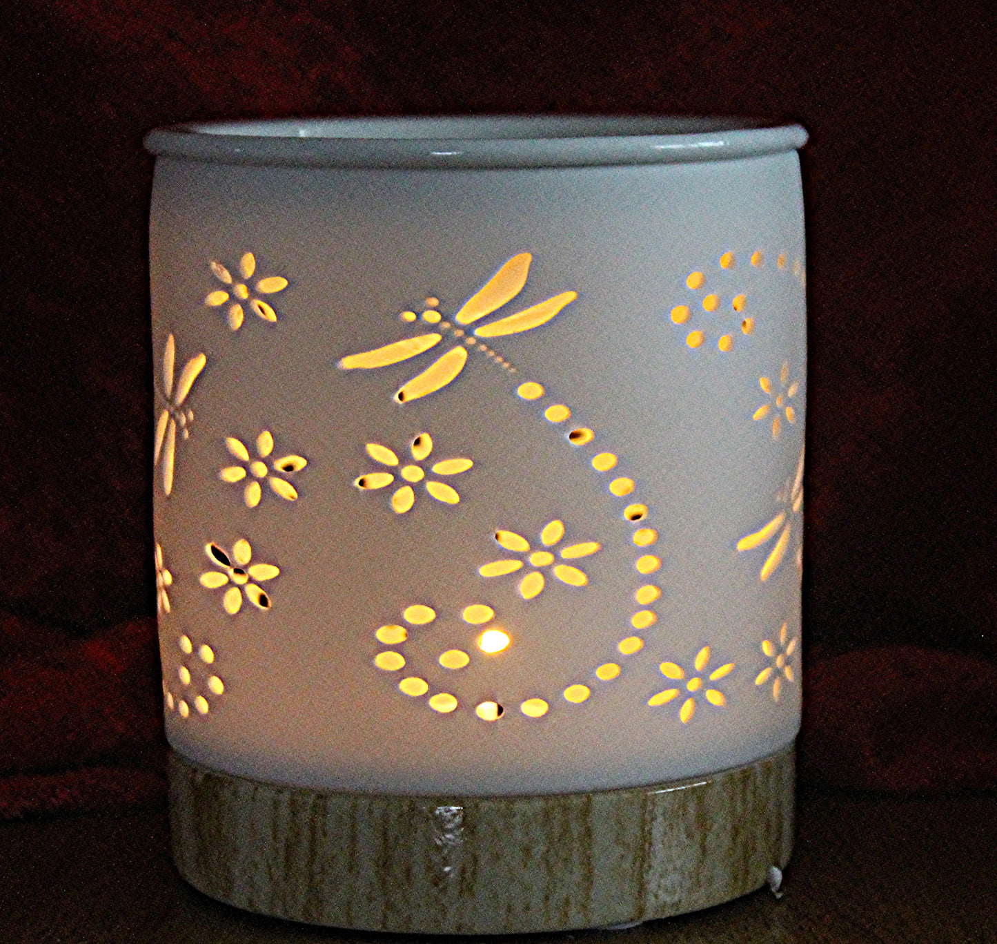 Dragonfly Matte Ceramic Oil Burner and Wax Warmer