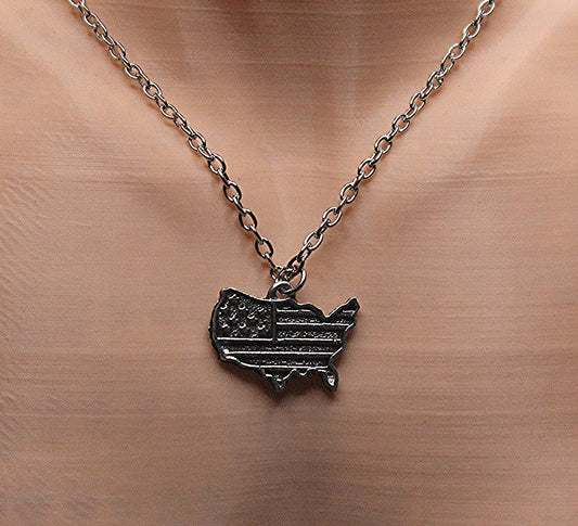 USA Patriotic Flag Pendant