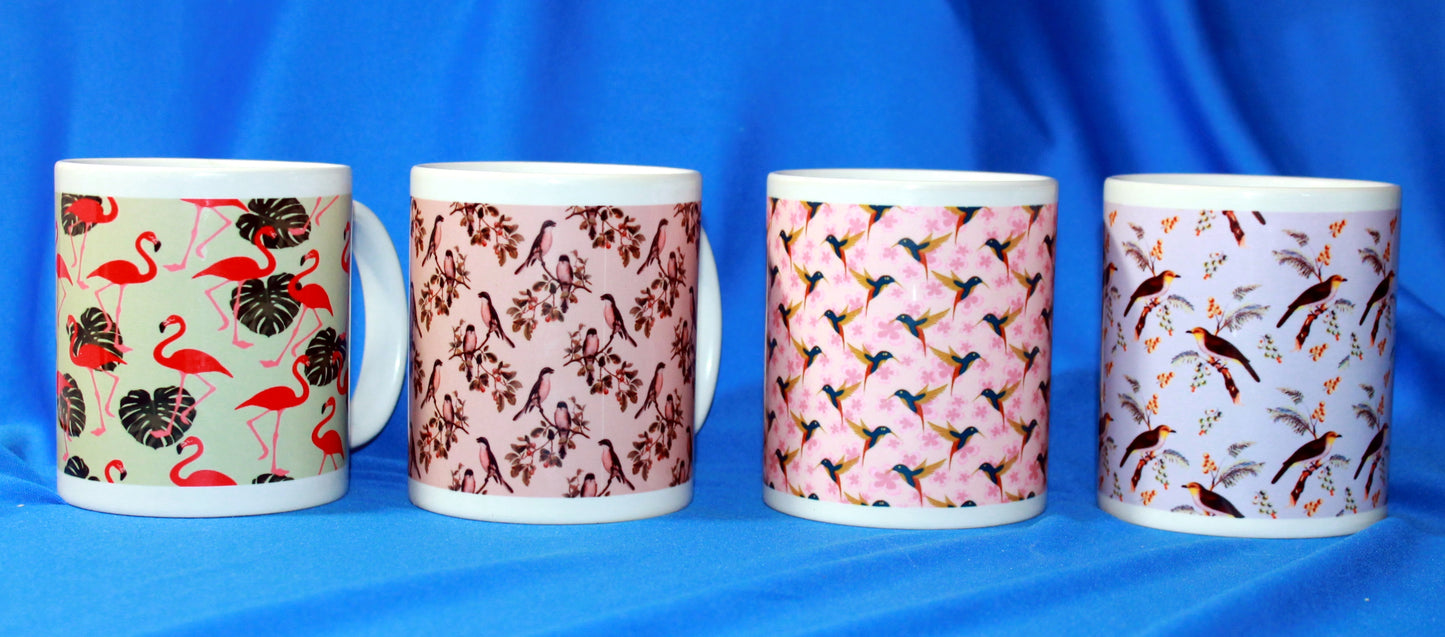 4 Pack Bird Mugs