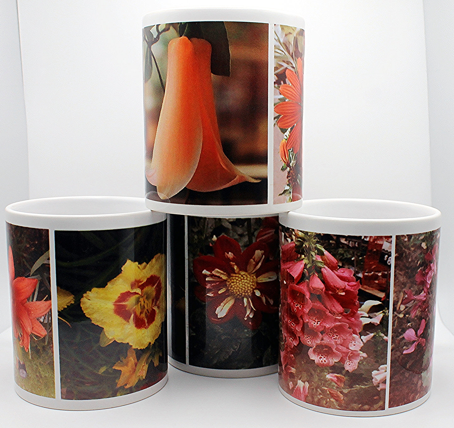 4 pack Flower Mugs